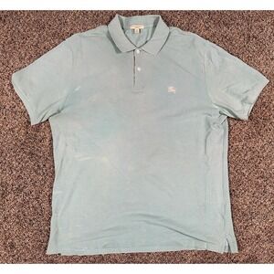 Burberry Brit London Men's XXL Blue Polo Shirt Short Sleeve Nova Check Golf